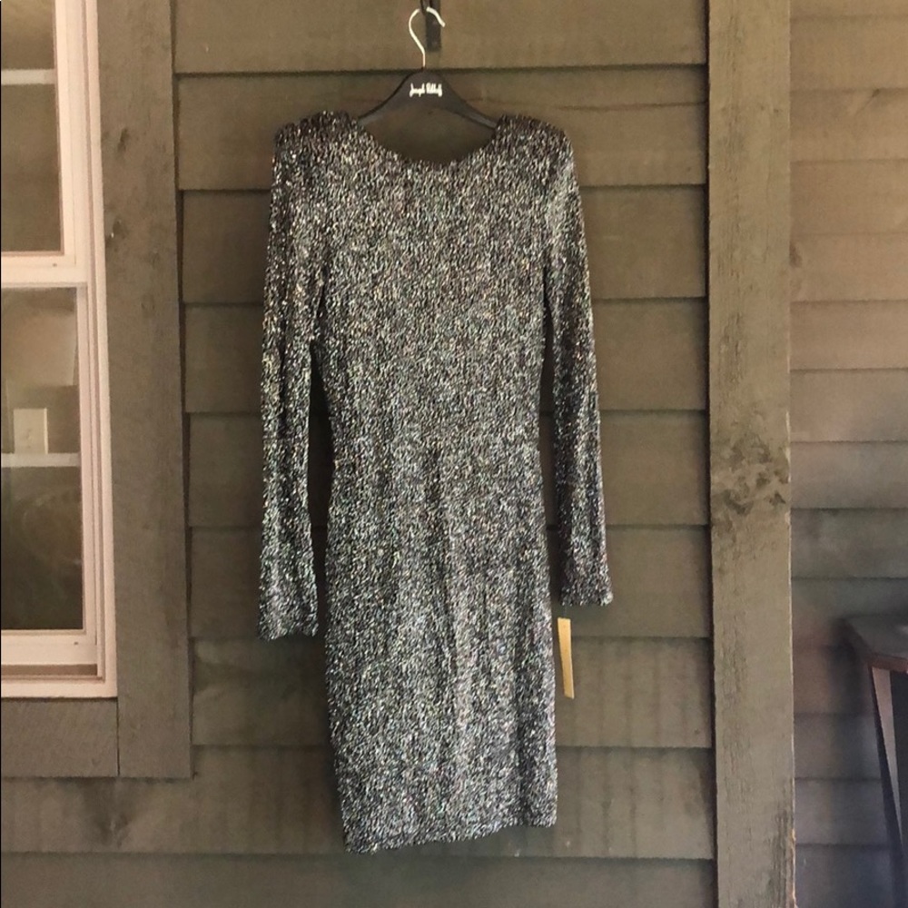 Black/silver cocktail dress